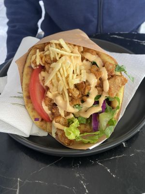 My friend’s No Chicken Gyros  at Early Bites in Athens