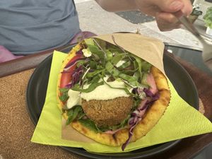 Falafel wrap  at Early Bites in Athens