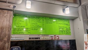 Menu at Early Bites in Athens