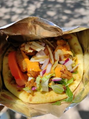 Gyro with seitan at Early Bites in Athens