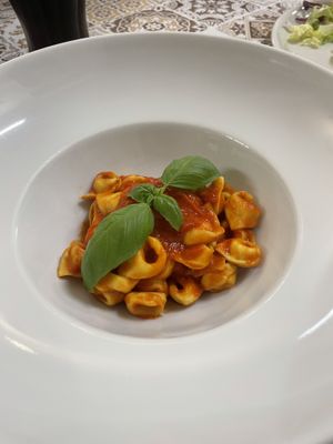 Tortellini al pomodoro  at La Rustica Pizzeria Osteria in Bologna