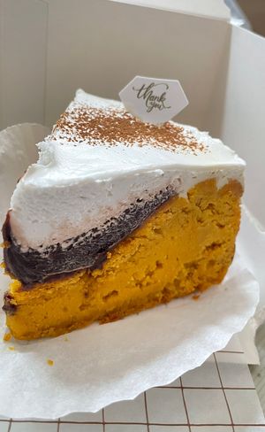 Vegan pumpkin cake  at Mealans - 밀랑스 in Seoul