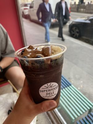 Açai bowl - creamy dreamy almond butter!  at Superfood Deli 1010 in Vienna