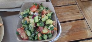 Salat mit Tomaten Gurken und Avocado at Frittenwerk - Designer Outlet in Neumuenster