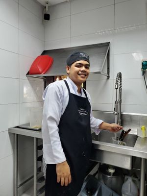 Immaculate kitchen. at Atlantis Restaurant in Puerto Galera