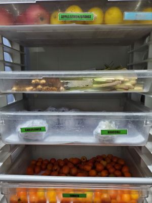 Immaculate food storage. at Atlantis Restaurant in Puerto Galera