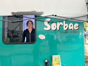 Sorbae at the Fairhaven Food Truck Festival bringing plant based goodiws, yum! at Sorbae Frozen Treats in New Bedford
