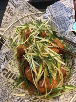Spring onion chicken (padak)  at Vampire's Chicken in Seoul