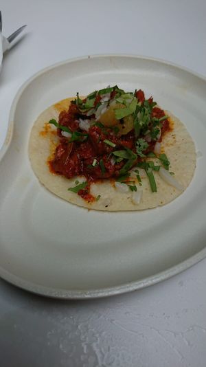 Sudadero taco at Doña Chepina in San Sebastian