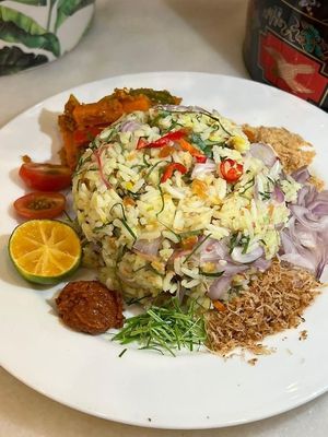 Fried rice with vegetables at Tina's Kitchen in Penang