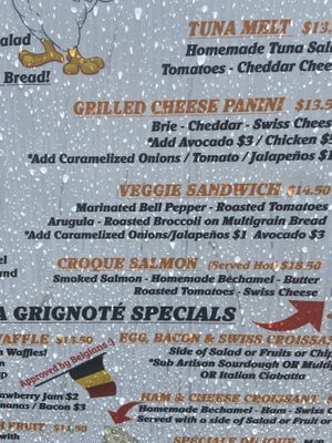 Veggie sandwich  at La Grignote in Key West