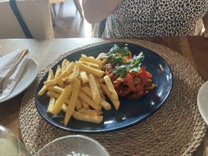Pommes mit rattatouille  at Landhaus HC Rysumer Plaats - Maybe closed in Krummhoern