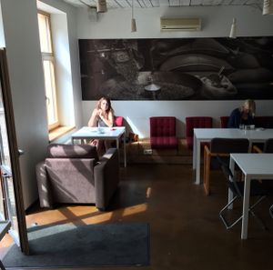 the back room at MiiT in Riga