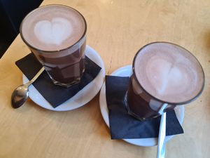 Kakao with quinoa milk at MiiT in Riga