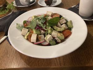 Smoked tofu salad  at MiiT in Riga