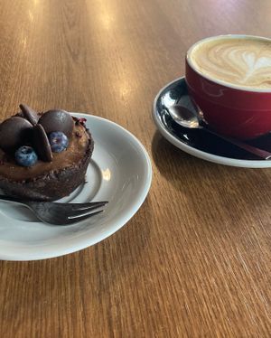 Chocolate tart  at MiiT in Riga