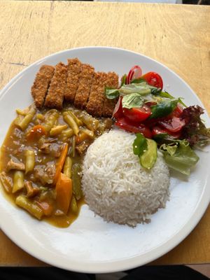 Lunch main of the day - Tofu katsu curry at MiiT in Riga