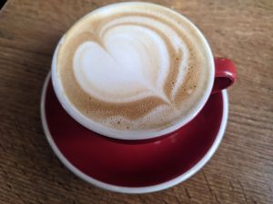 Oat milk cappuccino at MiiT in Riga