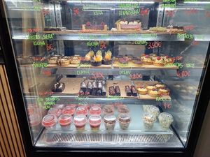 Selection of cakes at MiiT in Riga