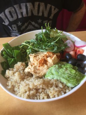 Quinoa bowl at MiiT in Riga