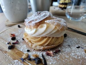 This Slovak cream bun is a MUST! at VíK - Vegan Venue in Bratislava