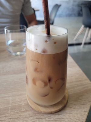 Iced coffee   at VíK - Vegan Venue in Bratislava