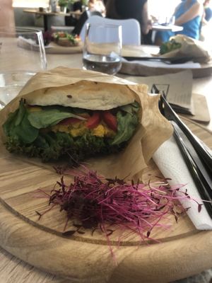 Bagel  at VíK - Vegan Venue in Bratislava