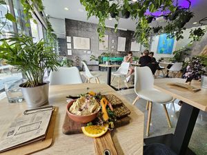 Hummus with GF bread at VíK - Vegan Venue in Bratislava