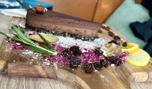 Chocolate cake  at VíK - Vegan Venue in Bratislava