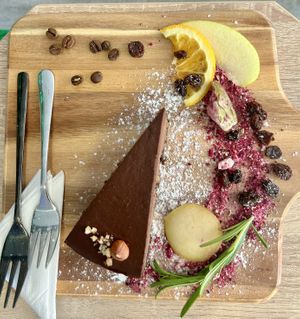 Chocolate cakee  at VíK - Vegan Venue in Bratislava