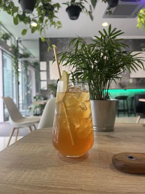 Fresh apple/pear juice   at VíK - Vegan Venue in Bratislava