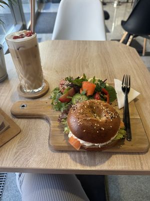 Bagel  at VíK - Vegan Venue in Bratislava