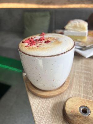 Pumpkin spice latte  at VíK - Vegan Venue in Bratislava