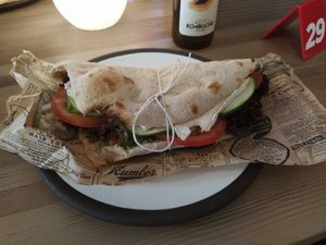 Pita "sandwich" at Innocent Cafe in Riga