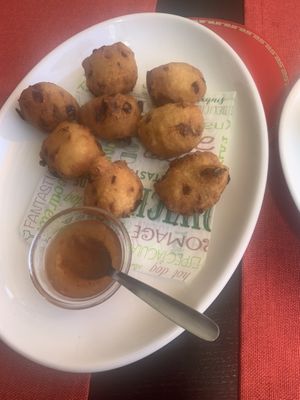 Fried veg balls  at Great Asia in Lanzarote