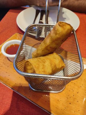 Vegetable rolls at Great Asia in Lanzarote