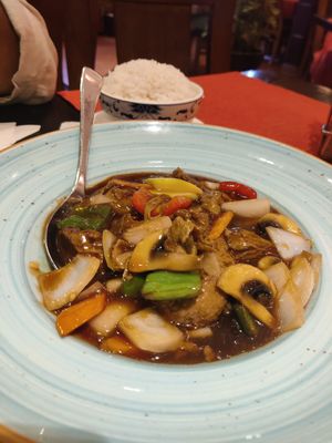 Vegan "duck" at Great Asia in Lanzarote