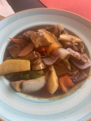 Vegetable (soya) chicken  at Great Asia in Lanzarote