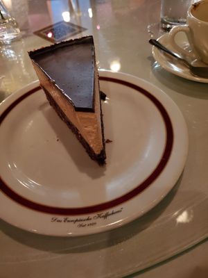 Vegan peanut butter chocolate mousse cake at Café Intermezzo - Dunwoody in Atlanta