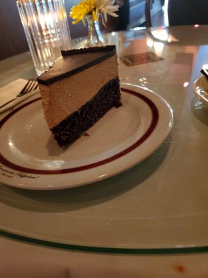 Vegan peanut butter chocolate mousse cake at Café Intermezzo - Dunwoody in Atlanta