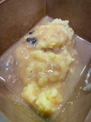 Mash potatoes w/ mushroom gravy at Ocean Beach People's Organic Foods Deli in San Diego