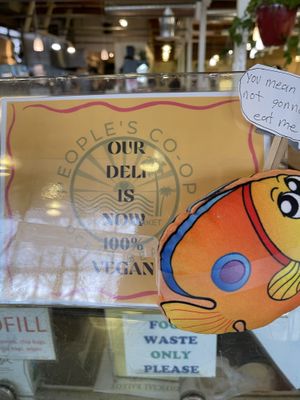 all vegan!   at Ocean Beach People's Organic Foods Deli in San Diego