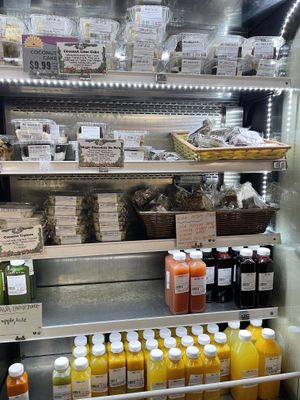 fridge with desserts and juices   at Ocean Beach People's Organic Foods Deli in San Diego