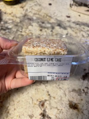 coconut lime cake   at Ocean Beach People's Organic Foods Deli in San Diego