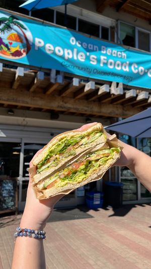 The Voltaire Veggie Sandwich at Ocean Beach People's Organic Foods Deli in San Diego