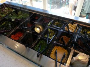 salad bar at Ocean Beach People's Organic Foods Deli in San Diego