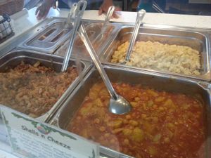 hot food bar at Ocean Beach People's Organic Foods Deli in San Diego