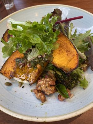 Pumpkin salad   at Cooked Goose Cafe in Hyams Beach