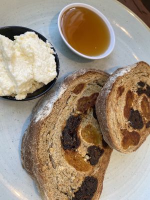 Fruit toast   at Cooked Goose Cafe in Hyams Beach