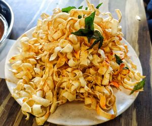 Ceylonese fries make from papadam at Ceylonese Restaurant Sdn Bhd in Kuching